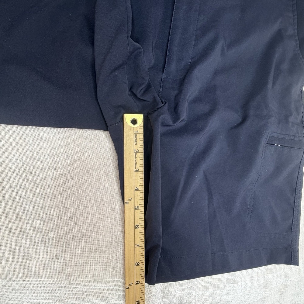 Chaps Golf Mens Performance Shorts Sz 36 Navy Stretch Chino Flat Front 9" inseam - Picture 6 of 8